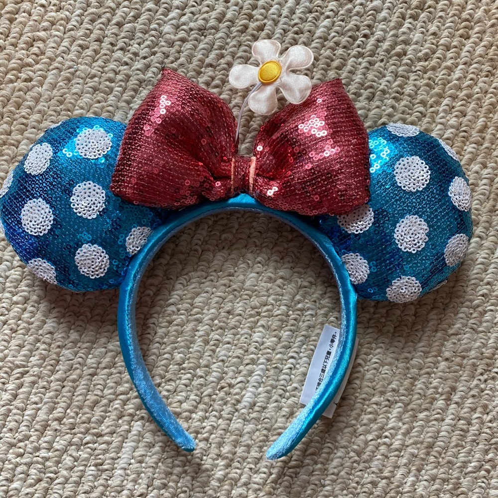 Disney Blue and White Polka Dot Minnie Ears